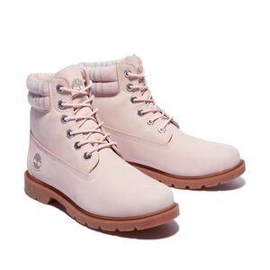 NWT Timberland Linden Woods 6in Waterproof Nubuck Lace-up Boot | Light Pink 9.5